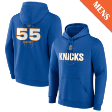 Men's Ariel Hukporti # 55 New York Knicks Player Midfielder Blue Pullover Hoodie