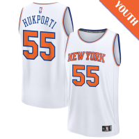 Youth Ariel Hukporti # 55 New York Knicks Fast Break Association Edition White Jersey