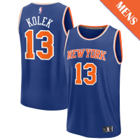 Men's Tyler Kolek # 13 New York Knicks Fast Break Icon Edition Blue Jersey