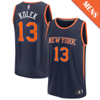 Men's Tyler Kolek # 13 New York Knicks Fast Break Statement Edition Navy Jersey