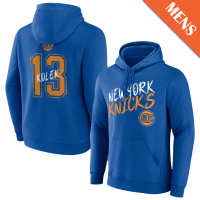 Men's Tyler Kolek # 13 New York Knicks Hustle Blue Pullover Hoodie