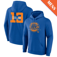 Men's Tyler Kolek # 13 New York Knicks Stellar Player Blue Pullover Hoodie