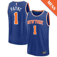 Men's Cameron Payne # 1 New York Knicks Fast Break Icon Edition Blue Jersey