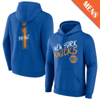 Men's Cameron Payne # 1 New York Knicks Hustle Blue Pullover Hoodie
