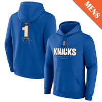 Men's Cameron Payne # 1 New York Knicks Player Midfielder Blue Pullover Hoodie