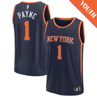 Youth Cameron Payne # 1 New York Knicks Fast Break Replica Navy Statement Edition Jersey
