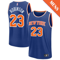 Men's Mitchell Robinson # 23 New York Knicks Fast Break Icon Edition Blue Jersey