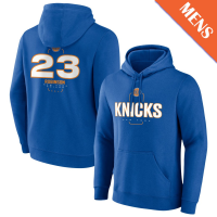 Men's Mitchell Robinson # 23 New York Knicks Player Midfielder Blue Pullover Hoodie