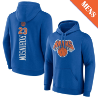 Men's Mitchell Robinson # 23 New York Knicks Playmaker Player Blue Pullover Hoodie