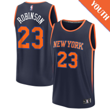 Youth Mitchell Robinson # 23 New York Knicks Fast Break Replica Navy Statement Edition Jersey