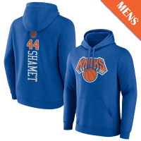 Men's Landry Shamet # 44 New York Knicks Playmaker Player Blue Pullover Hoodie