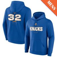 Men's Karl-Anthony Towns # 32 New York Knicks Player Midfielder Blue Pullover Hoodie