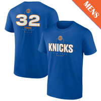 Men's Karl-Anthony Towns # 32 New York Knicks Player Midfielder Blue T-Shirt