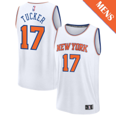 Men's P.J. Tucker # 17 New York Knicks Fast Break Association Edition White Jersey