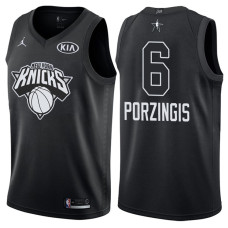 2018 All-Star Men Knicks Kristaps Porzingis #6 Black Jersey