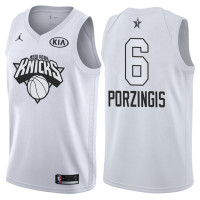 2018 All-Star Men Knicks Kristaps Porzingis #6 White Jersey