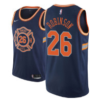 Men's 2018 NBA Draft Mitchell Robinson New York Knicks #26 City Edition Navy Jersey