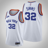 New York Knicks Aamir Simms 75th Anniversary Jersey White New York Knicks Aamir Simms 75th Anniversary Jersey White