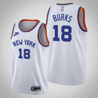 New York Knicks Alec Burks Classic Edition 75th anniversary Jersey White New York Knicks Alec Burks Classic Edition 75th anniversary Jersey White