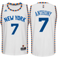 Carmelo Anthony New York Knicks #7 Hardwood Classics Swingman Home White Jersey