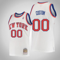 Knicks Custom Men Hardwood Classics Swingman Jersey White