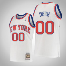 Knicks Custom Men Hardwood Classics Swingman Jersey White