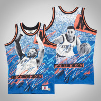 Men's Just Don John Starks Knicks #3 All-Star Fashion Blue Sublimated Jersey