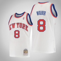Knicks Kemba Walker Men Hardwood Classics Swingman Jersey White
