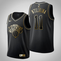 New York Knicks Frank Ntilikina #11 Black Golden Edition Jersey