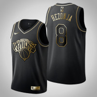 New York Knicks Mario Hezonja #8 Black Golden Edition Jersey