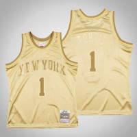 New York Knicks #1 Bobby Portis Midas SM Limited Edition Gold Jersey New York Knicks #1 Bobby Portis Midas SM Limited Edition Gold Jersey