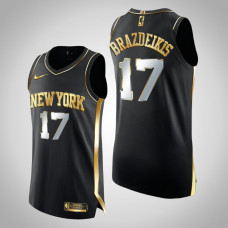 Men's New York Knicks Ignas Brazdeikis #17 Golden Edition Authentic Limited Brazdeikis Jersey