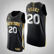 Men's New York Knicks Alec Burks #20 Golden Edition Authentic Limited Burks Jersey