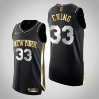 Men's New York Knicks Patrick Ewing #33 Golden Edition Authentic Limited Ewing Jersey