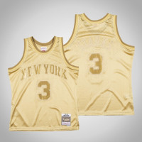 New York Knicks #3 John Starks Midas SM Limited Edition Gold Jersey
