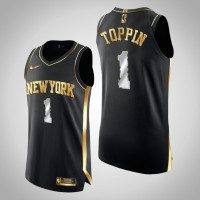 Men's New York Knicks Obi Toppin #1 Golden Edition Authentic Limited Toppin Jersey