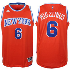 Kristaps Porzingis New York Knicks #6 2015-16 New Swingman Alternate Orange Jersey