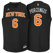 Kristaps Porzingis New York Knicks #6 Black Fashion Basketball Jersey