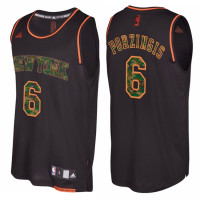 Kristaps Porzingis New York Knicks #6 Black Camo Fashion Swingman Jersey