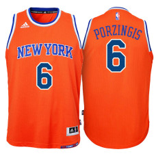 Kristaps Porzingis New York Knicks #6 2015-16 New Swingman Road Orange Youth Jersey