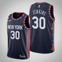 Men's NBA 2018-19 John Jenkins New York Knicks #30 City Edition Navy Jersey