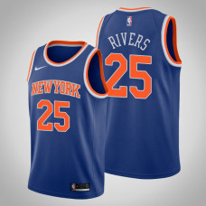 Men's 2020-21 New York Knicks Austin Rivers #25 Blue Icon Jersey