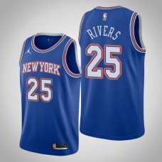 Men's 2020-21 New York Knicks Austin Rivers #25 Blue Statement Jersey