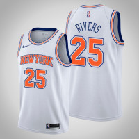 Men's 2020-21 New York Knicks Austin Rivers #25 White Association Jersey
