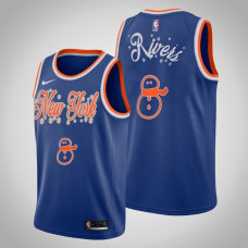 New York Knicks Austin Rivers #8 Blue 2020 Christmas Night Special Edition Jersey