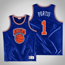 Men's New York Knicks Bobby Portis #1 Blue Dazzle Jersey