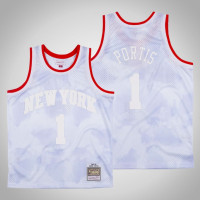 Men's New York Knicks Bobby Portis #1 White Cloudy Skies 1991-92 Jersey