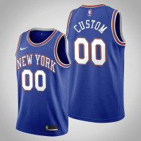 2019-20 Knicks Custom #00 Navy Jersey - Statement