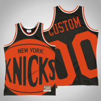 Men's New York Knicks Custom #00 Black Big Face 2.0 Jersey Men's New York Knicks Custom #00 Black Big Face 2.0 Jersey