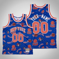 New York Knicks Custom #00 Blue Tear Up Pack Jersey New York Knicks Custom #00 Blue Tear Up Pack Jersey